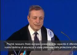 Draghi: "L'ordine globale &egrave; ormai defunto" SOTTOTITOLI