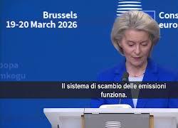 Caro energia, Von Der Leyen: Dobbiamo aggiornare meccanismo Ets e abbassare tasse elettricit&agrave;