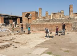 Scavi di Pompei: termineranno entro questa settimana le indagini archeologiche in corso nel Foro e al Capitolium (Tempio di Giove)