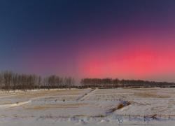 Cina: Heilongjiang, aurora polare illumina cielo di Jiamusi (1)
