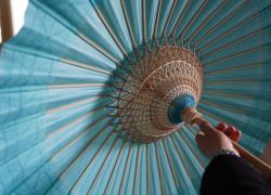 Cina: Jiangxi, fabbricazione di ombrelli di carta Jialu (1)