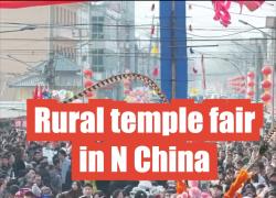 Cina: sguardo a fiera del tempio rurale nello Hebei