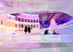 Cina: galleria d'arte di ghiaccio e neve nello Heilongjiang (1)