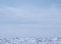Sguardo al deserto di Kubuqi dopo la prima neve del 2024