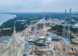 Cina: Hainan, sito lancio veicoli spaziali commerciali in  regolare costruzione