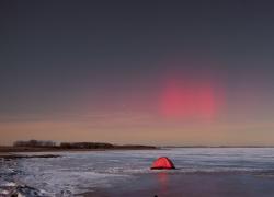 Cina: Heilongjiang, aurora boreale sopra a Nehe