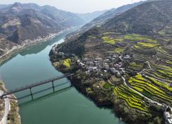 Cina: Shaanxi, paesaggio primaverile a Gouyuan