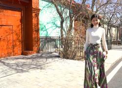 Seta etnica Etles e Hanfu tradizionale cinese si incontrano nello Xinjiang