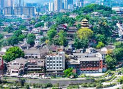 Cina: Chongqing, veduta aerea di antica cittadina di Ciqikou (1)