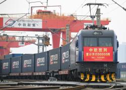 Partenza treno merci Cina-Europa da Xi'an (2)