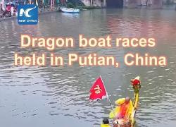 Cina: gare di barche drago in corso a Putian