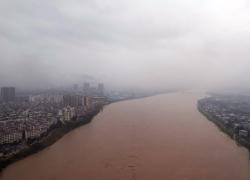 Cina: Guangxi, livello dell'acqua in aumento a Rong'an
