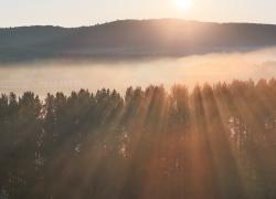 Cina: Hebei, panorama nel Parco forestale nazionale di Saihanba (1)