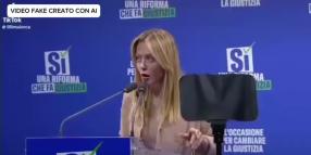 Referendum giustizia, Meloni: "Col No avremo inondazioni e cavallette, col S&igrave; la pace nel mondo" - VIDEO FAKE CREATO CON AI
