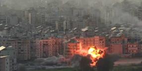 Libano, un palazzo raso al suolo da un attacco israeliano