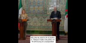 Meloni in Algeria, traduttore italiano in difficolt&agrave; mentre parla il presidente Tebboune: "Aiutami", sostituito dal collega - VIDEO