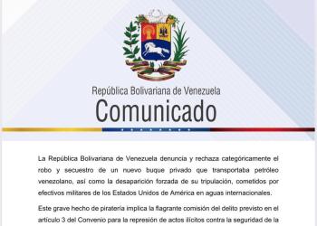 Venezuela, Usa sequestrano altre 2 petroliere di cui una con 2mln di barili di propriet&agrave; cinese, Caracas: "Atto di pirateria" - DOCUMENTO