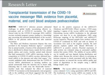 Vaccino Covid a mRNA pu&ograve; "diffondersi nella placenta e nei neonati delle donne vaccinate durante la gravidanza" - lo STUDIO Usa