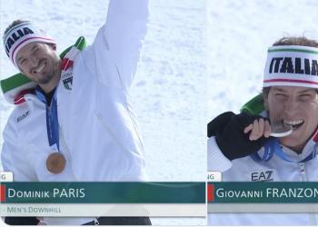 Olimpiadi Milano Cortina 2026, prime 2 medaglie per l&rsquo;Italia: argento per Franzoni e bronzo per Paris nella discesa libera a Bormio