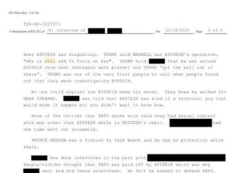 Epstein Files, Trump nel 2006 a ex capo polizia Palm Beach Reiter: &ldquo;Grazie che lo state fermando, tutti sanno cosa fa&rdquo; &ndash; VERBALE FBI 2018