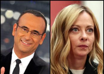 Sanremo, Conti smentisce presenza di Meloni e scherza: "Pu&ograve; venire se compra biglietto", lei: "Io al festival? Fake news divertente"
