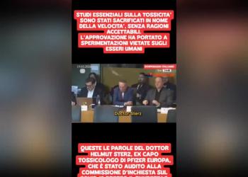Vaccino Covid, ex tossicologo capo di Pfizer Helmut Sterz: "Studi su sicurezza ed effetti avversi omessi per mancanza di tempo"