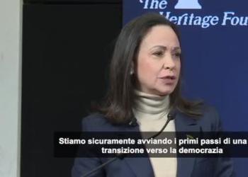 Machado: in Venezuela "una vera transizione verso la democrazia"