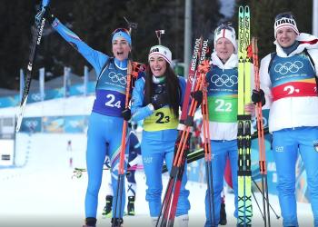Olimpiadi Milano-Cortina, Italia vince medaglia d&rsquo;argento nella staffetta mista 4x6km del biathlon con Wierer, Vittozzi, Hofer e Giacomel 