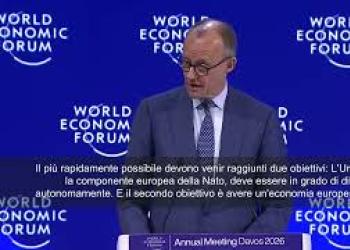 Merz a Davos: Dobbiamo essere in grado di difenderci da soli