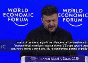Zelenky a Davos: L'Europa pensa che Trump cambier&agrave;, ma non cambier&agrave;