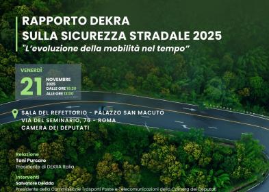 DEKRA presenta il Rapporto sulla Sicurezza Stradale 2025 &ldquo;L&rsquo;evoluzione della mobilit&agrave; nel tempo&rdquo;