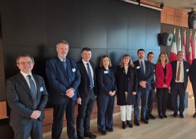 Partecipanti alla missione istituzionale dei Prorettori alla Ricerca delle Universit&agrave; toscane svoltasi a Bruxelles. Tra questi, i prorettori Marco Pierini e Debora Berti