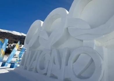 A Livigno la neve diventa anche arte per celebrare le Olimpiadi