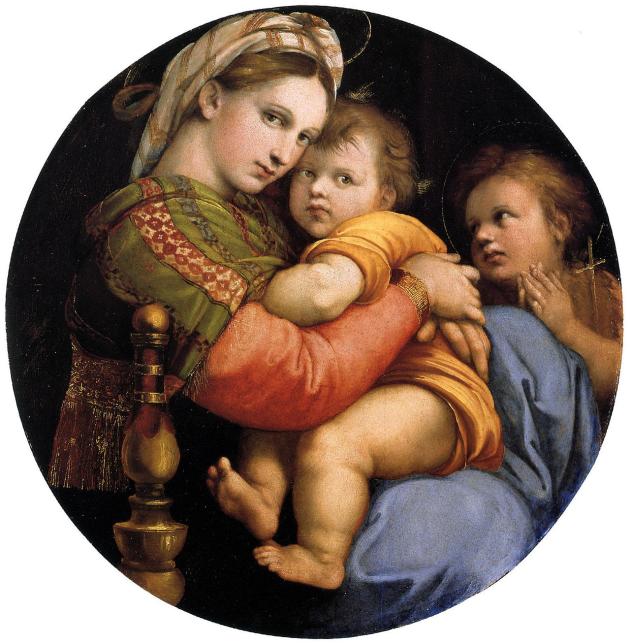 Raffaello, Madonna della seggiola, 1513-1514, Galleria Palatina, Firenze (Fonte: wikipedia) 