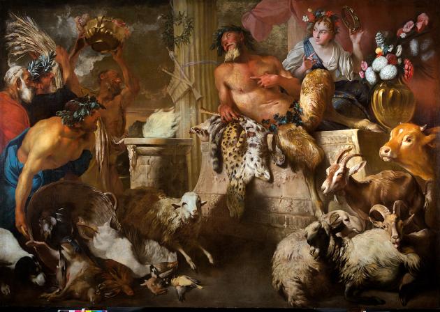 Giovanni Benedetto Castiglione, detto il Grechetto  Sacrificio a Pan
