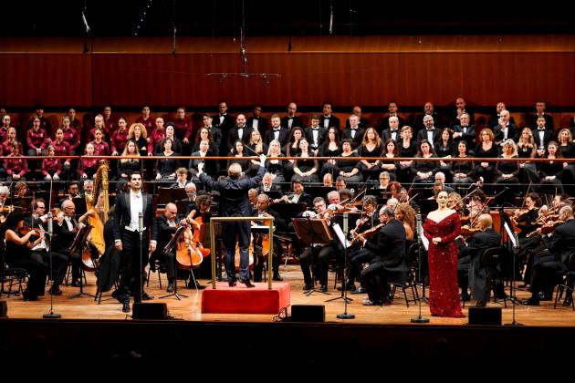 L'orchestra dell'Accademia Santa Cecilia e i cantanti solisti (courtesy)
