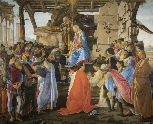 “Adorazione dei Magi” di Sandro Botticelli (Alessandro di Mariano di Vanni Filipepi; Firenze 1 marzo 1445 – 17 maggio 1510) (fig. 1).