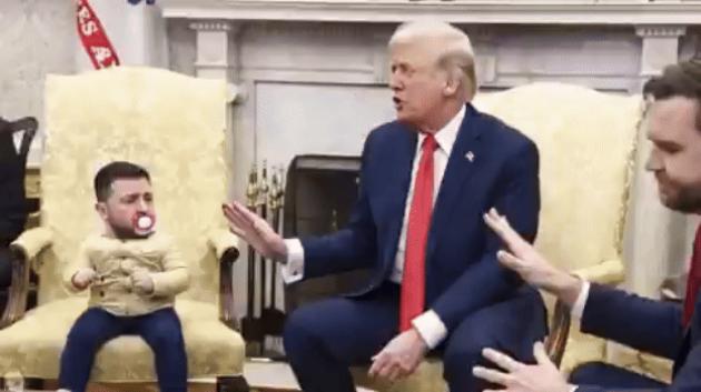 Zelensky bambino nello Studio Ovale con Trump e JD Vance