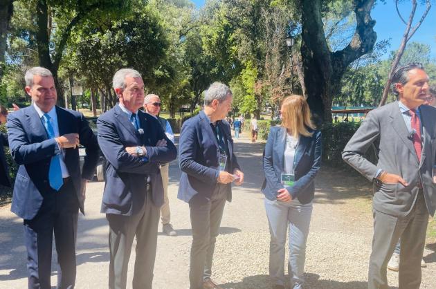l’Amministratore Delegato di Sport e Salute S.p.A., Diego Nepi Molineris, e una rappresentanza della Sovrintendenza Capitolina ai Beni Culturali