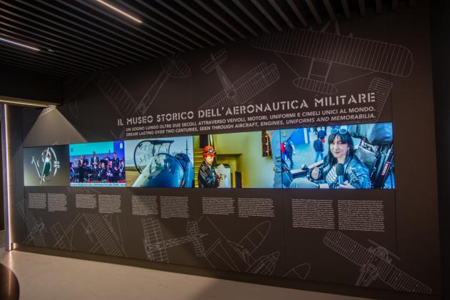 Pannelli multimediali MUSAM (credits Aeronautica Militare)