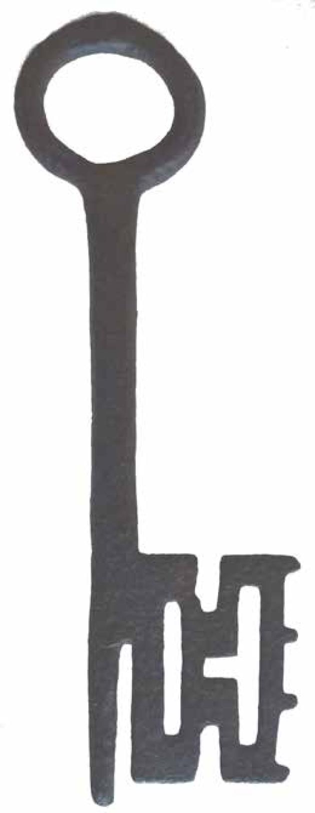 Chiave di portone in ferro anno 1000, Italia settentrionale