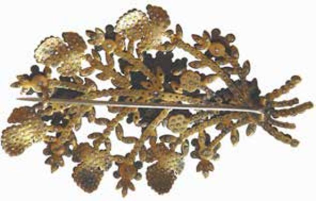 Spilla in cut Steel, Francia XIX Secolo, retro