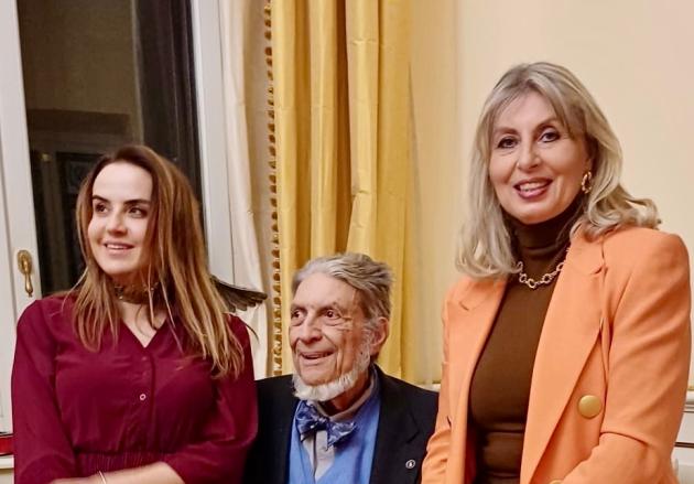 Carlotta Ghirardini, il conte Carlo Piola Caselli e la Baronessa Elena Scammacca del Murgo