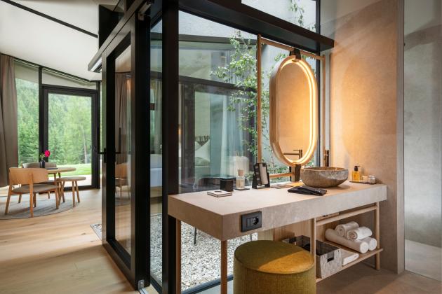 La "natural suite" con il bosco dentro