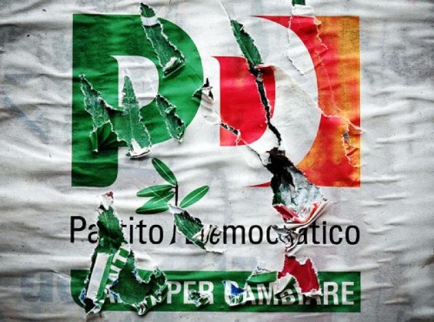 bandiera pd strappata
