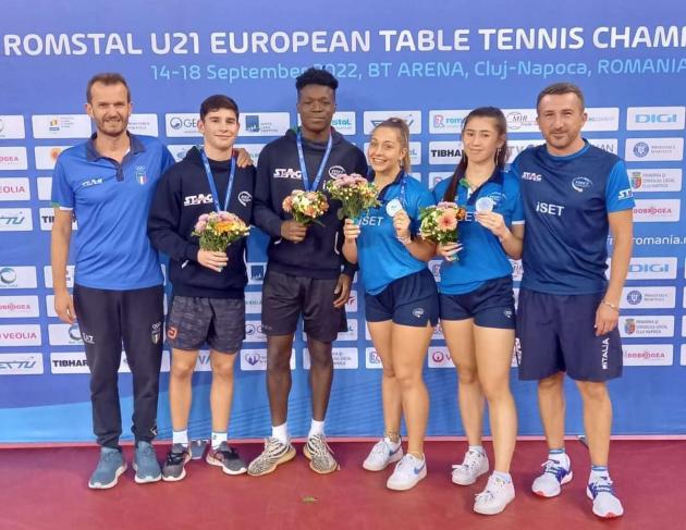 Tennistavolo Europei U.21. Due argenti nel doppio per l'Italia Il