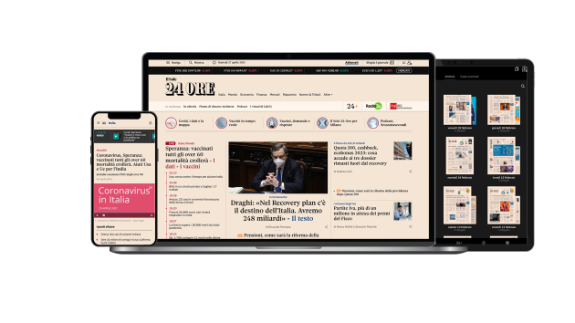 Il Sole 24 Ore cambia la home page:  più podcast, video, infografiche e Dossier tematici