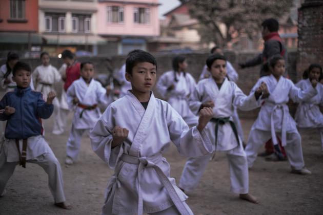 Scuola arti marziali in Cina a fuoco