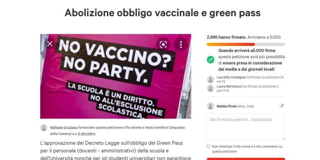 Vaccino Covid obbligatorio, arriva la petizione per bloccare questa follia: dove e come firmare
