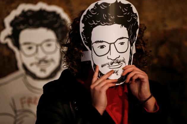 Manifestazione per la liberazione di Patrick Zaki a Roma, 2021